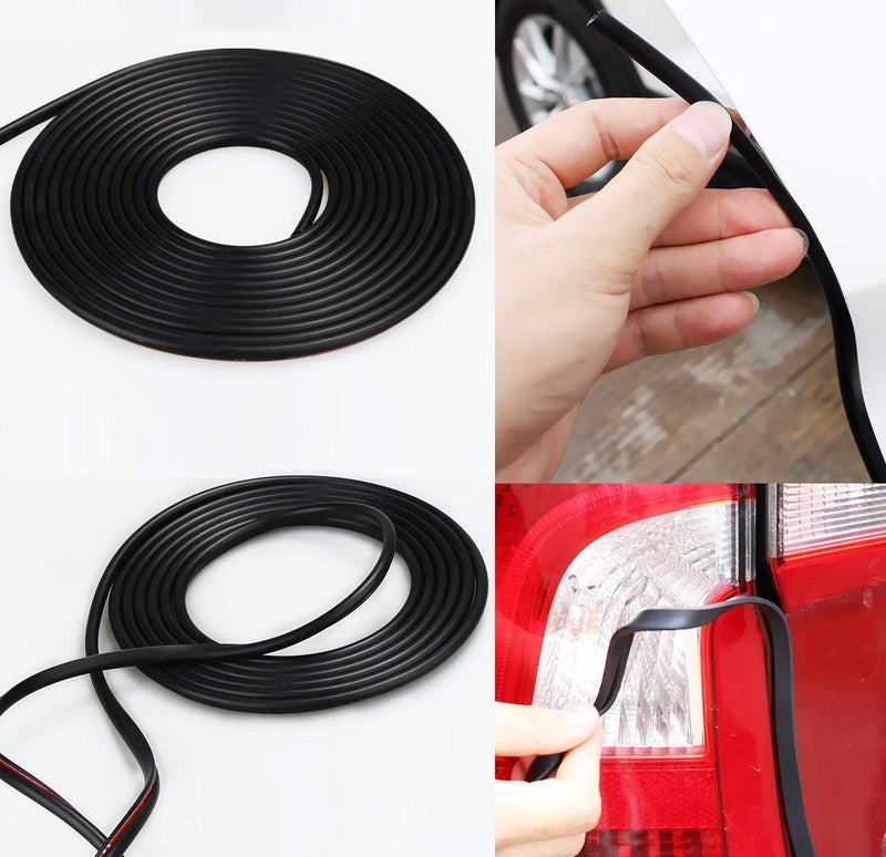 Eytool Car Door Protectors Edge Guards,16Ft(5M) Car Edge Trim Rubber Seal Protector with U Shape Car Protection Door Edge Guard Fit for Most Car(Black) - Image 1